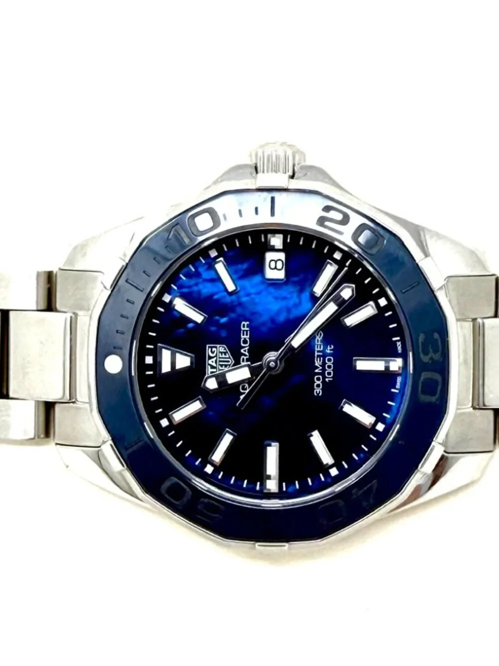 Tag Heuer Aquaracer WAY131S Steel Ceramic Mother of Pearl Blue Dial Womens Watch